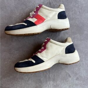 Polo Ralph Lauren Women's White, Pink, and Navy Sneakers